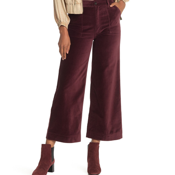 Frye Pants - NWT Frye Nadia Velvet Wide Leg Pants Sassafras 28